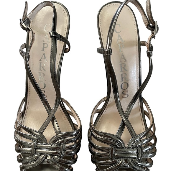 Caparros Metallic Strappy Heels - Picture 4 of 8